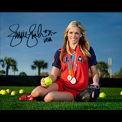 8x10 Jennie Finch Medal Picture - Signed