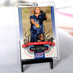 Jennie Finch Autographed Rookie Card-USA Softball
