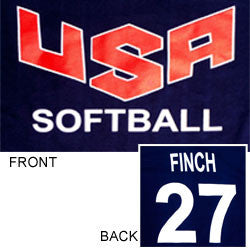 USA Softball Replica Jersey T-Shirt- Navy Blue